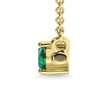 10K Yellow Gold Diamond 1/2 Ct.Tw. And Blue Sapphire Necklace