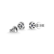 14K White Gold Blue Sapphire and Diamond 1/2 Ct.Tw. Fashion Earrings