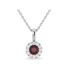 14K White Gold Ruby and Diamond 1/3 Ct.Tw. Fashion Pendant