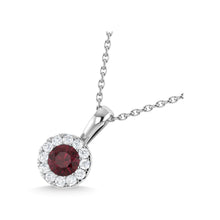 14K White Gold Ruby and Diamond 1/3 Ct.Tw. Fashion Pendant