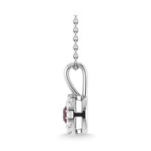 14K White Gold Ruby and Diamond 1/3 Ct.Tw. Fashion Pendant