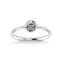 14K White Gold Blue Sapphire and Diamond 1/3 Ct.Tw. Fashion Ring