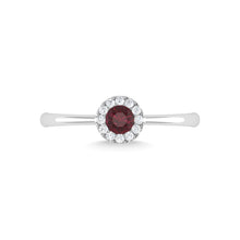 14K White Gold Ruby and Diamond 1/3 Ct.Tw. Fashion Ring