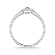 14K White Gold Ruby and Diamond 1/3 Ct.Tw. Fashion Ring