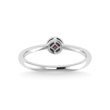 14K White Gold Ruby and Diamond 1/10 Ct.Tw. Fashion Ring