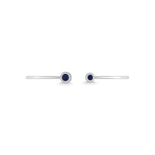 14K White Gold Blue Sapphire and Diamond 1/2 Ct.Tw. Fashion Bangle