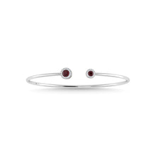 14K White Gold Ruby and Diamond 5/8 Ct.Tw. Fashion Bangle - thediamondsq