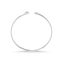 14K White Gold Ruby and Diamond 5/8 Ct.Tw. Fashion Bangle - thediamondsq