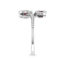 14K White Gold Ruby and Diamond 5/8 Ct.Tw. Fashion Ring - thediamondsq