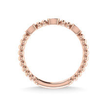14K Rose Gold Diamond 1/10 Ct.Tw. Stackable Band