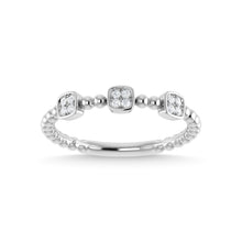 14K White Gold Diamond 1/10 Ct.Tw. Stackable Band