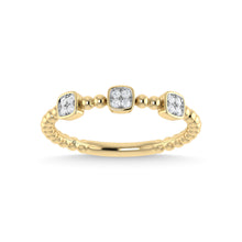 14K Yellow Gold Diamond 1/10 Ct.Tw. Stackable Band