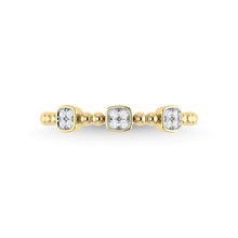 14K Yellow Gold Diamond 1/10 Ct.Tw. Stackable Band