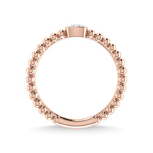 14K Rose Gold Diamond 1/20 Ct.Tw. Stackable Band