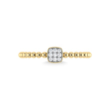 14K Yellow Gold Diamond 1/20 Ct.Tw. Stackable Band