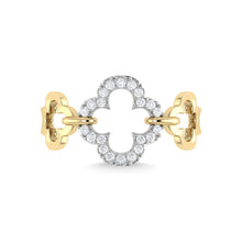 14K Yellow Gold Diamond 1/6 Ct.Tw. Fashion Ring