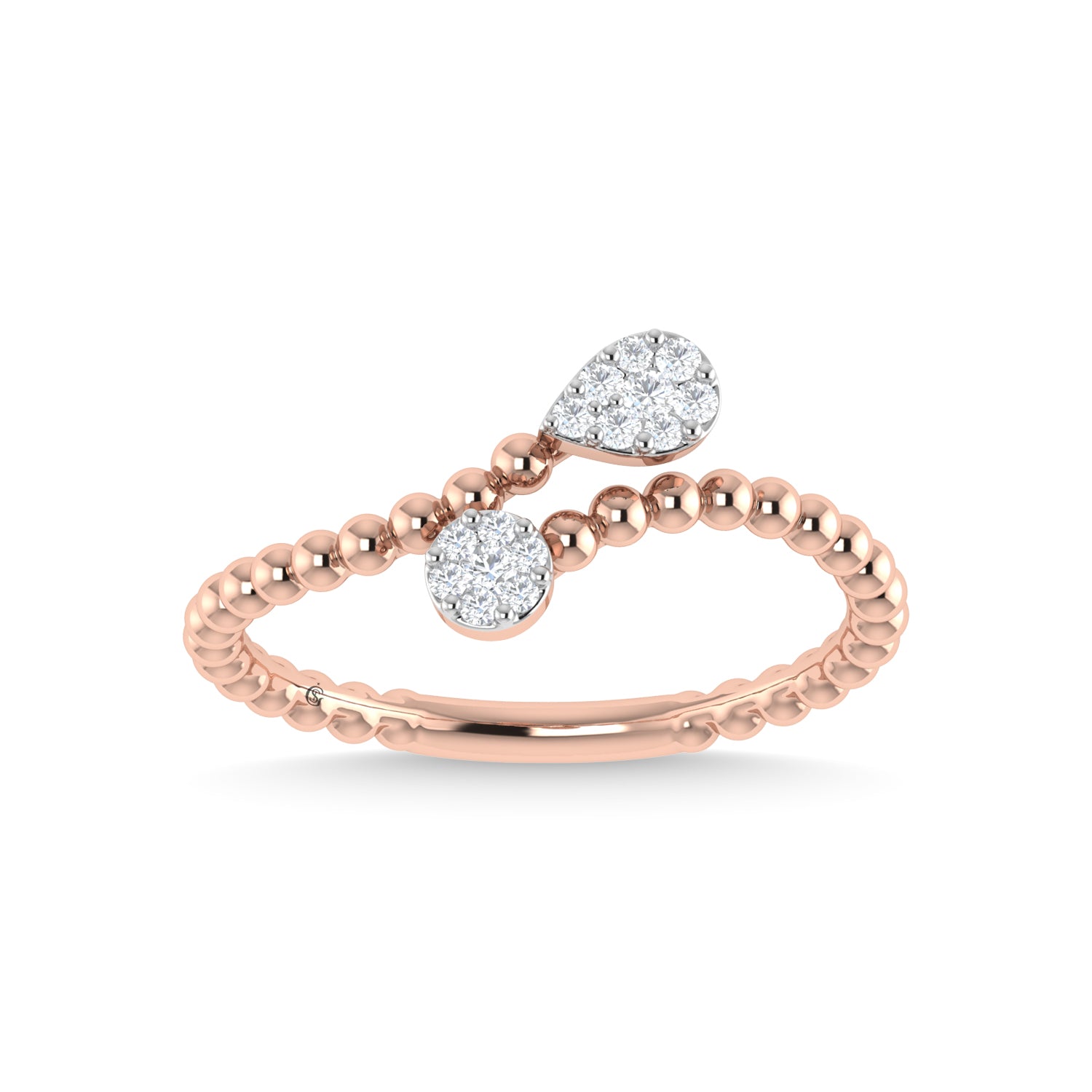 14K Rose Gold Diamond 1/6 Ct.Tw. Fashion Ring