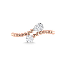 14K Rose Gold Diamond 1/6 Ct.Tw. Fashion Ring