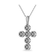 14K White Gold Diamond 1/5 Ct.Tw. Cross Pendant