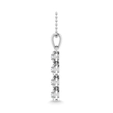 14K White Gold Diamond 1/5 Ct.Tw. Cross Pendant