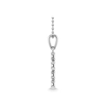 14K White Gold Diamond 1/8 Ct.Tw. Cross Pendant