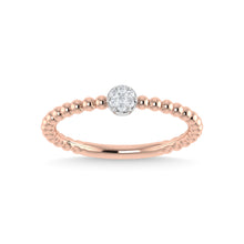14K Rose Gold Diamond 1/20 Ct.Tw. Stackable Band