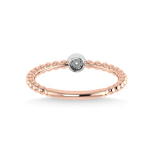 14K Rose Gold Diamond 1/20 Ct.Tw. Stackable Band