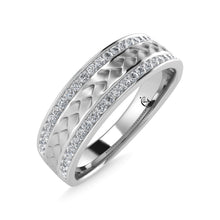 14K White Gold Diamond 1/3 Ct.Tw. Mens Machine Band
