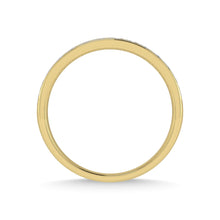 14K Yellow Gold Diamond 1/3 Ct.Tw. With White Rhodium Facet Mens Machine Band
