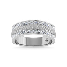 14K White Gold Diamond 1 Ct.Tw. With Mens Machine Band