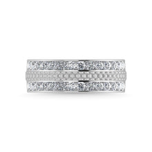 14K White Gold Diamond 1 Ct.Tw. With Mens Machine Band