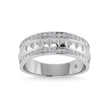 14K White Gold Diamond 1/2 Ct.Tw. Mens Machine Band