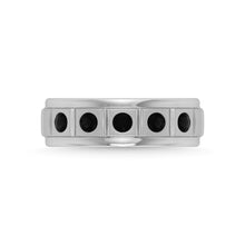 14K White Gold Diamond 1/2 Ct.Tw. Mens Machine Band