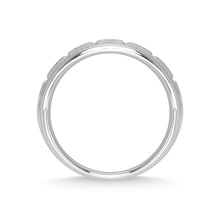 14K White Gold Diamond 1/2 Ct.Tw. Mens Machine Band