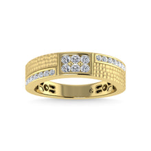 14K Yellow Gold Diamond 3/8 Ct.Tw. Mens Band