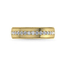 14K Yellow Gold Diamond 1/2 Ct.Tw. Mens Band