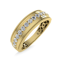 14K Yellow Gold Diamond 1/2 Ct.Tw. Mens Band