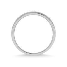 14K White Gold Diamond 1/8 Ct.Tw. Mens Machine Band