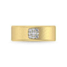 14K Yellow Gold Diamond 1/4 Ct.Tw. Mens Band
