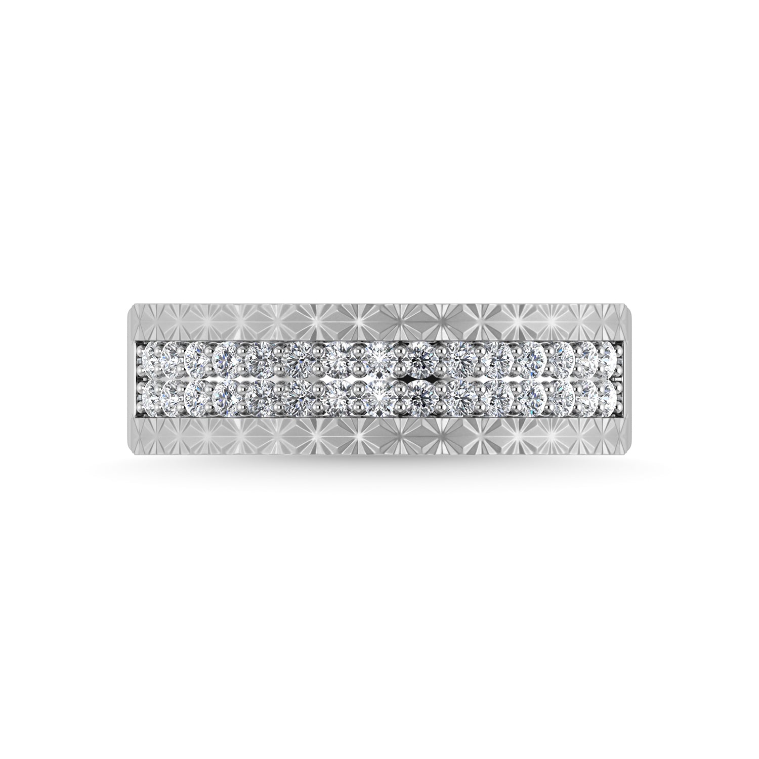 14K White Gold Diamond 1/2 Ct.Tw. Mens Band