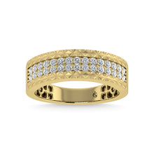 14K Yellow Gold Diamond 1/2 Ct.Tw. Mens Band