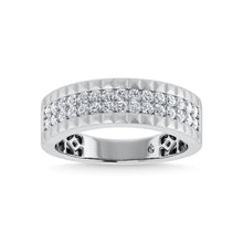 14K White Gold Diamond 1/2 Ct.Tw. Mens Band