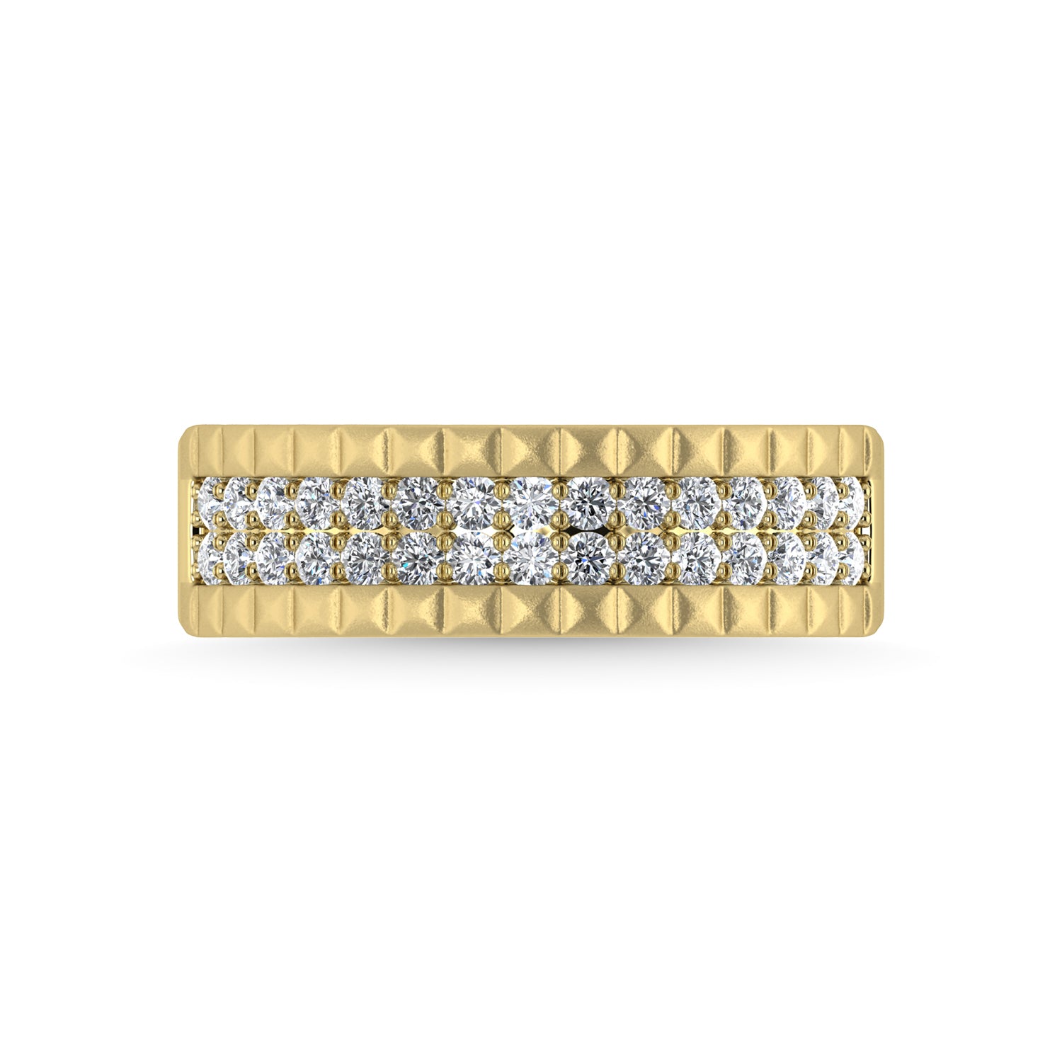 14K Yellow Gold Diamond 1/2 Ct.Tw. Mens Band