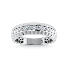 14K White Gold Diamond 1/2 Ct.Tw. Mens Band