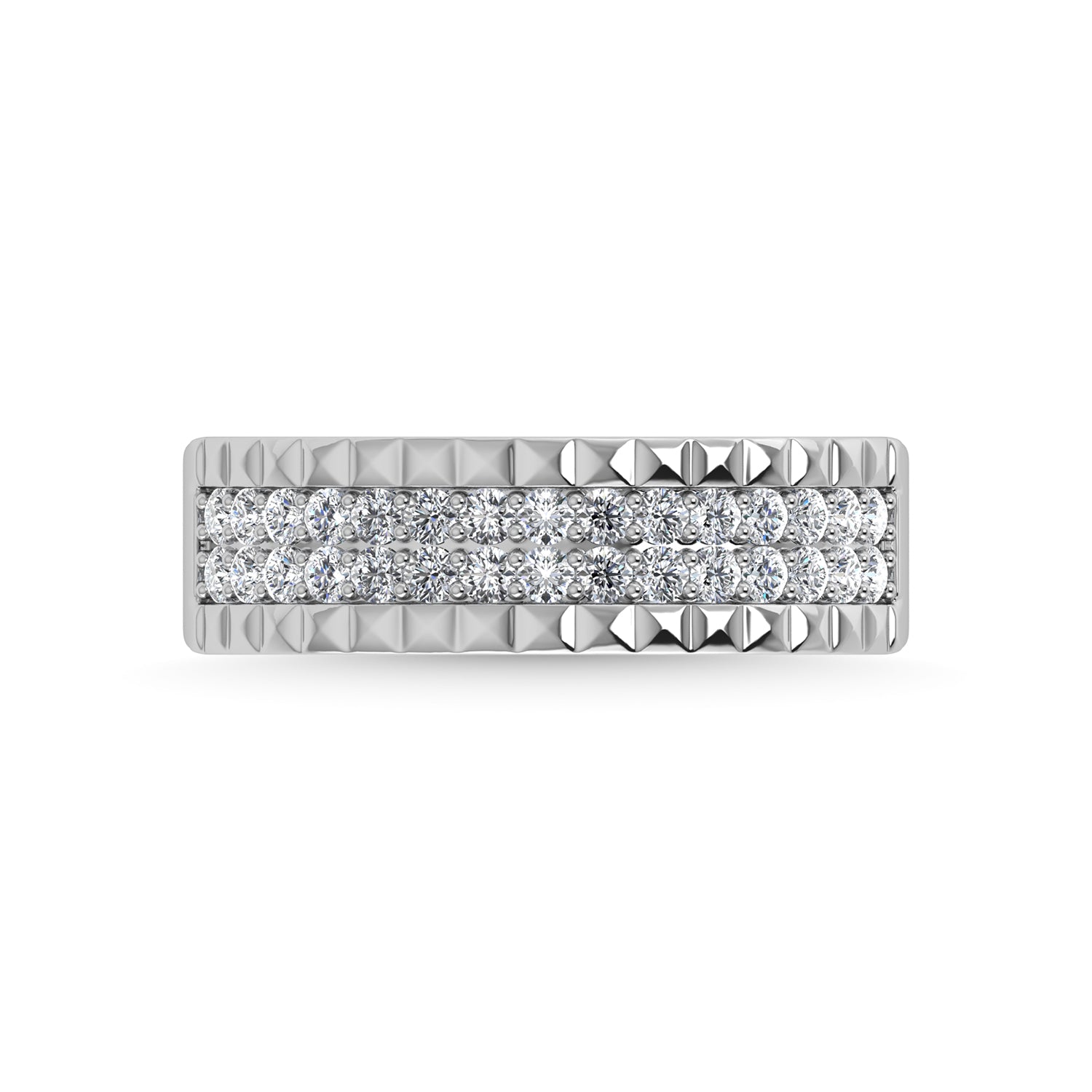 14K White Gold Diamond 1/2 Ct.Tw. Mens Band