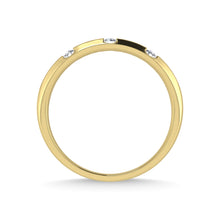 14K Two tone Diamond 1/3 Ct.Tw. Mens Fusion Band
