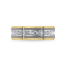 14K Rose Gold Diamond 1/2 Ct.Tw. Mens Machine Band