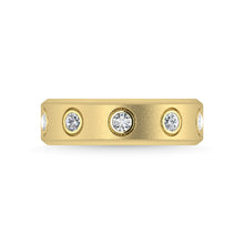 14K Yellow Gold Diamond 3/8 Ct.Tw. Mens Machine Band