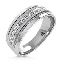 10K White Gold Diamond 1/2 Ct.Tw. Machine Set Mens Band