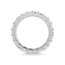 14K White Gold Diamond 3 3/4 Ct.Tw. Emerald Shape Full Eternity Band